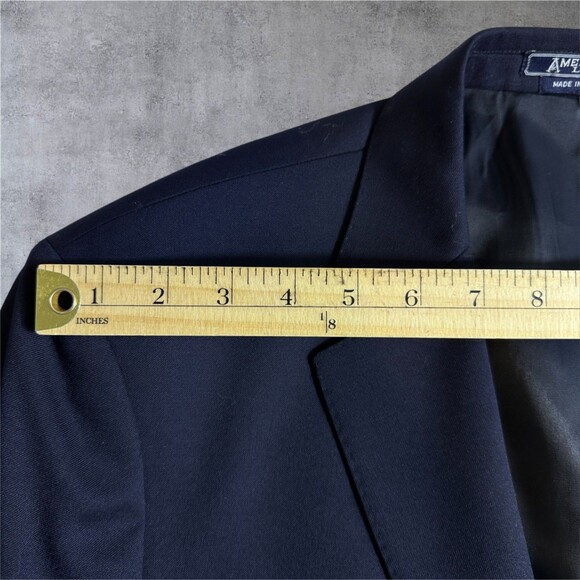 AMERICAN LIVING Men’s Navy Blazer 44R Sport Coat Two Button Jacket 100% WOOL - Picture 7 of 13